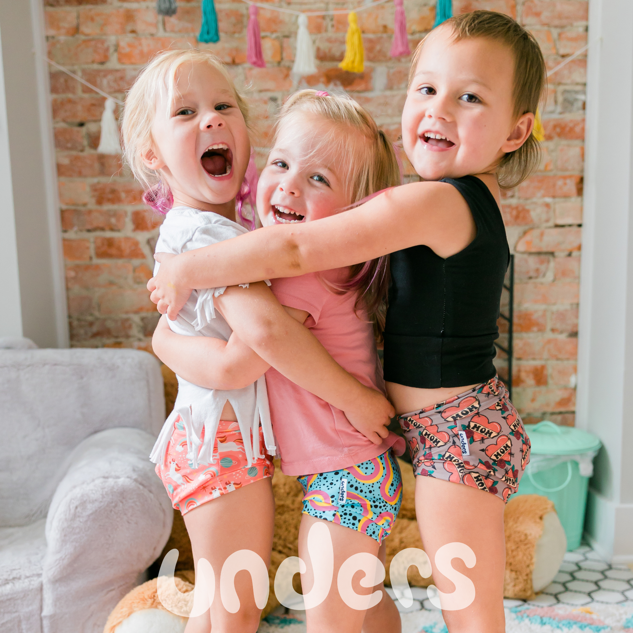 I Love Mom UNDERS Unisex Kids Underwear for Cool Humans Handmade –  undersnashville