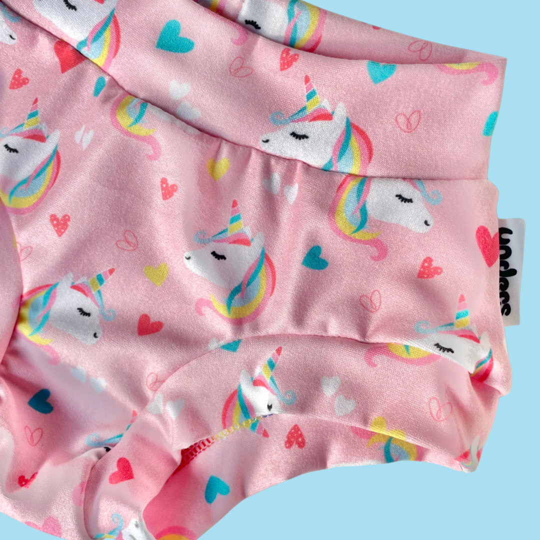 Unicorn Love UNDERS Unisex Kids Underwear for Cool Humans Handmade